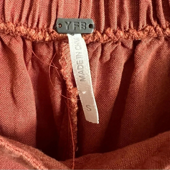 Young Fabulous & Broke Cove Linen Blend Pant in Paprika Size Small - Picture 6 of 9